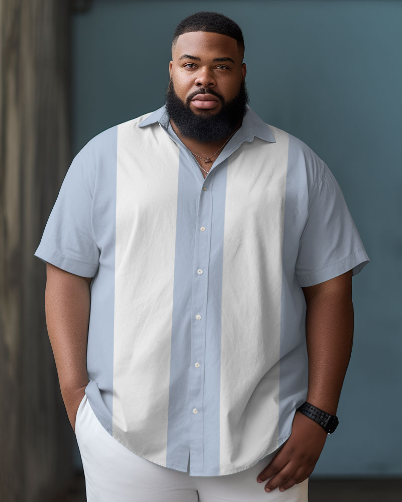 Big & Tall Hawaiian Colorblock Short Sleeve Shirt for big men view 1