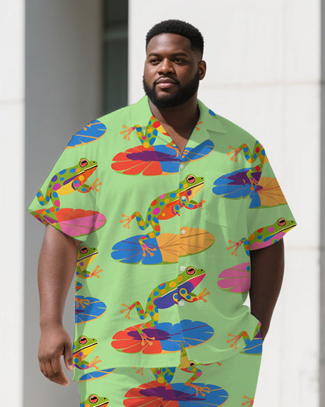 Big & Tall Graffiti Streetwear T-Shirt Pants Set for big men view 2