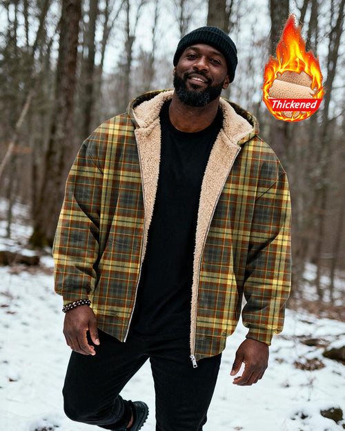 Big & Tall Yellow Plaid Graphic Hoodie for big men view 1
