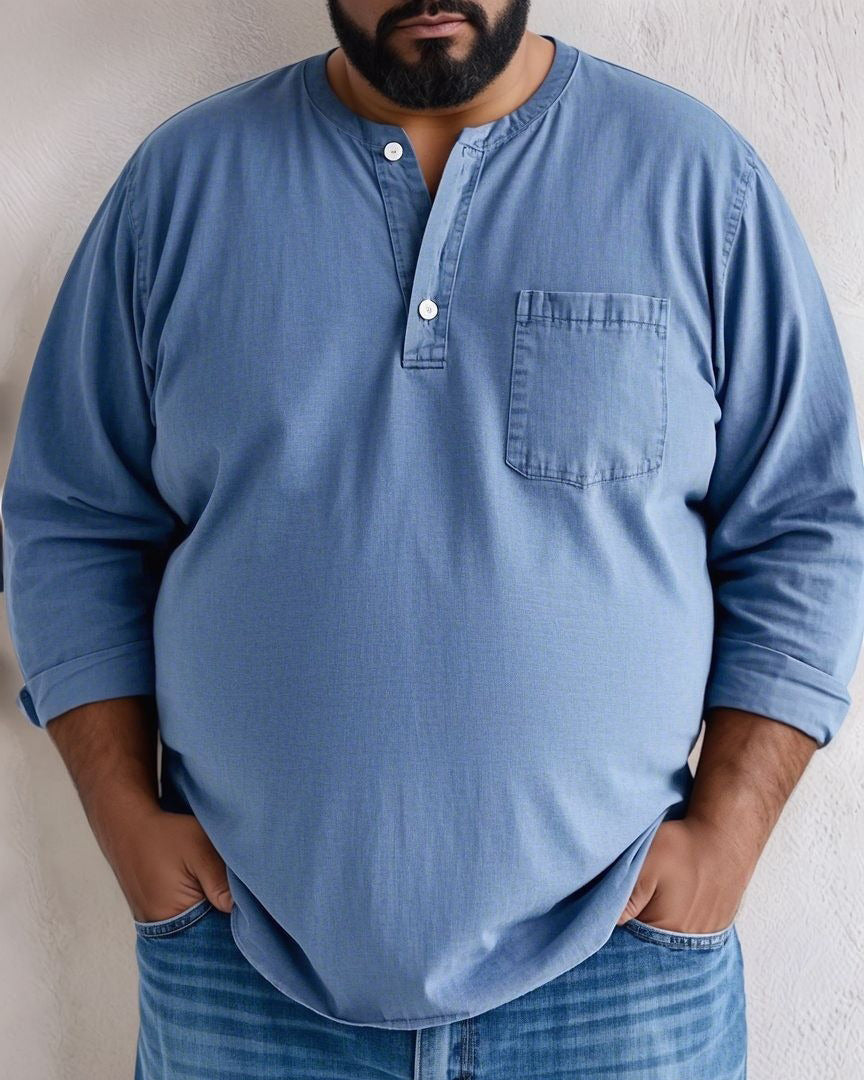 Big & Tall Denim Washed T-Shirt for big men