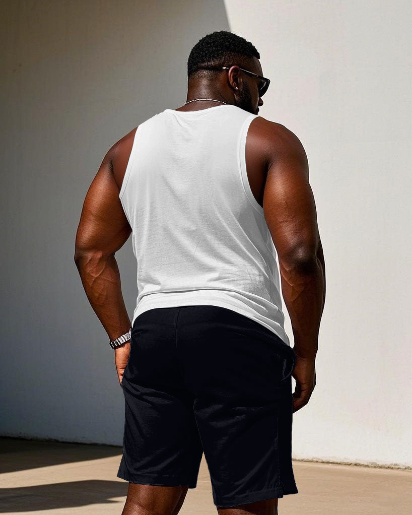 Big & Tall Hawaiian Graphic Two-piece Set for big men view 4