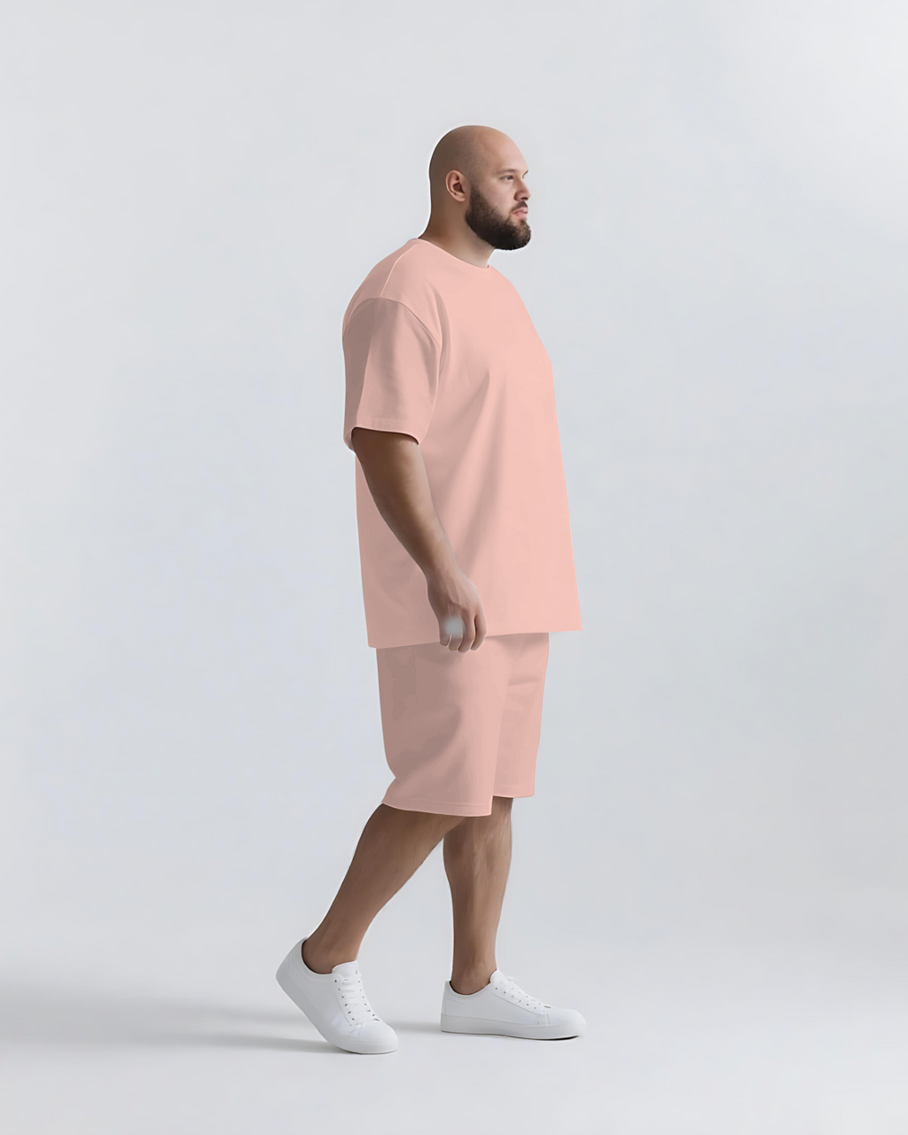 Big & Tall Graphic Streetwear Two-piece Set for big men view 4