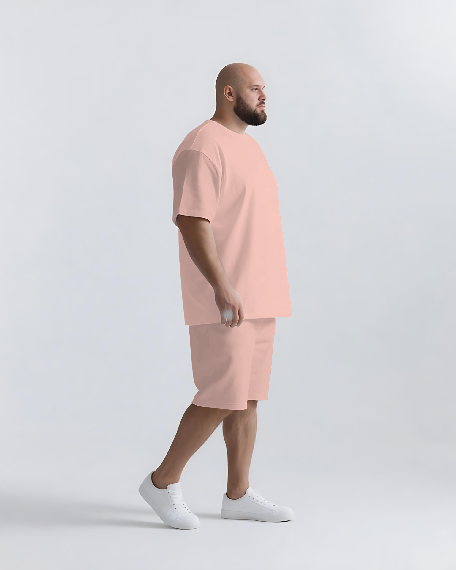 Big & Tall Graphic Streetwear Two-piece Set for big men view 4
