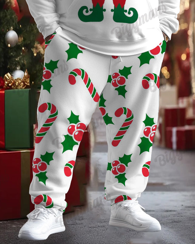 Big & Tall Graphic Hoodie Sweatpants Set for big men view 3