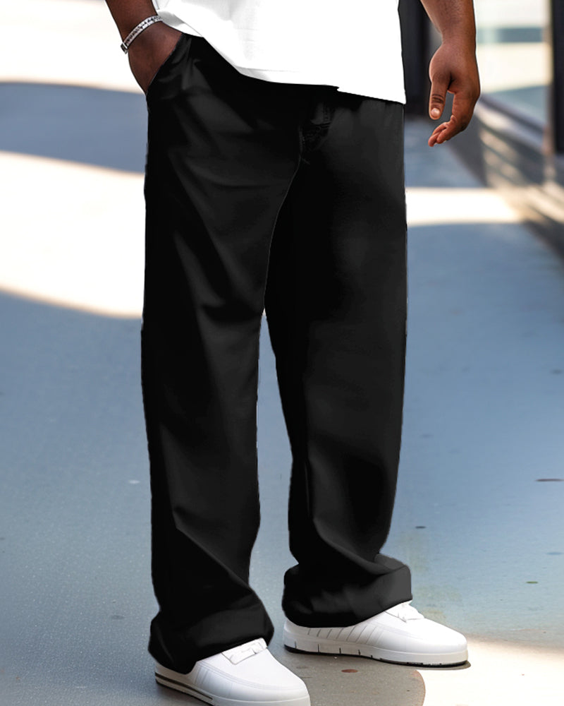 Big & Tall Gradient Business Casual Polo Pants Set for big men view 3
