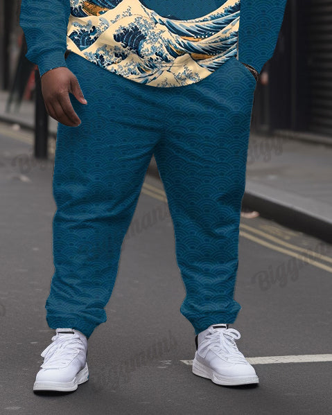 Big & Tall Streetwear Hoodie Sweatpants Set for big men view 3