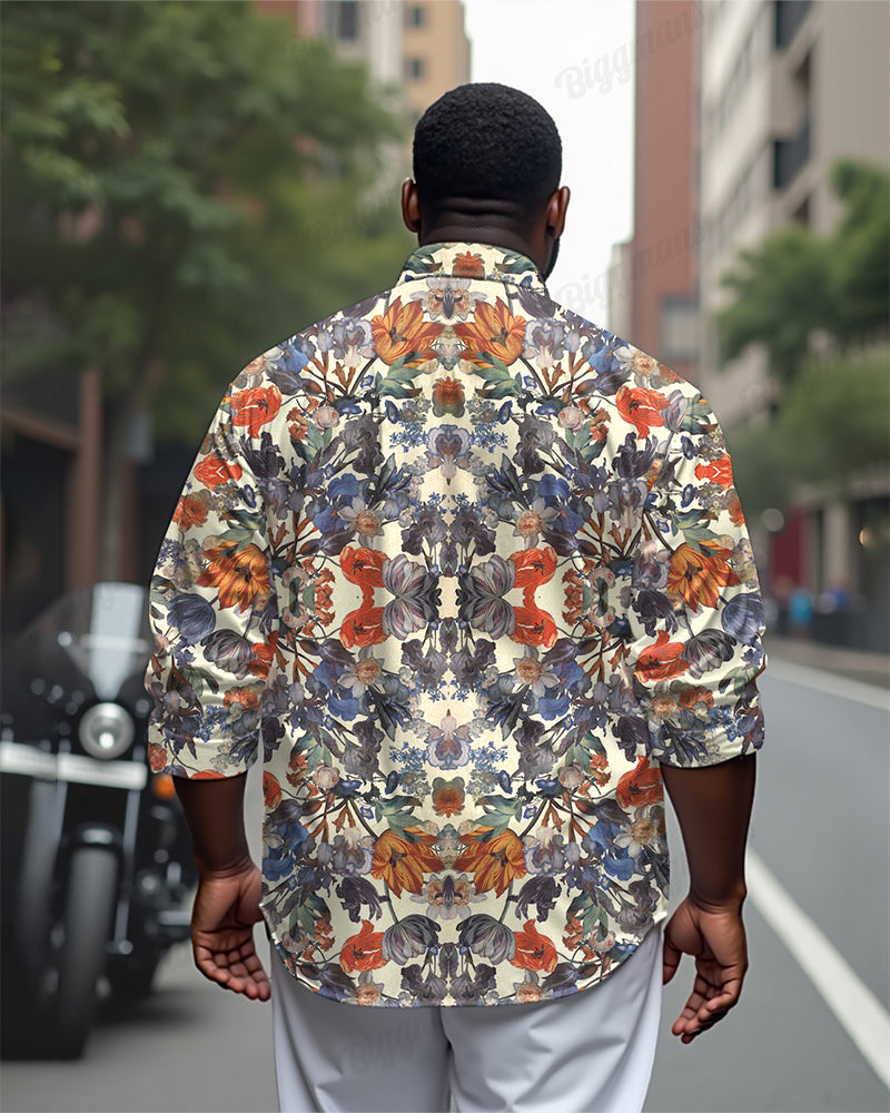 Big & Tall Streetwear Long Sleeve Shirt for big men view 3