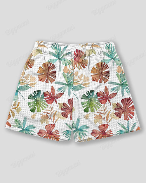 Big & Tall Hawaiian Graphic Athletic Shorts for big men view 1