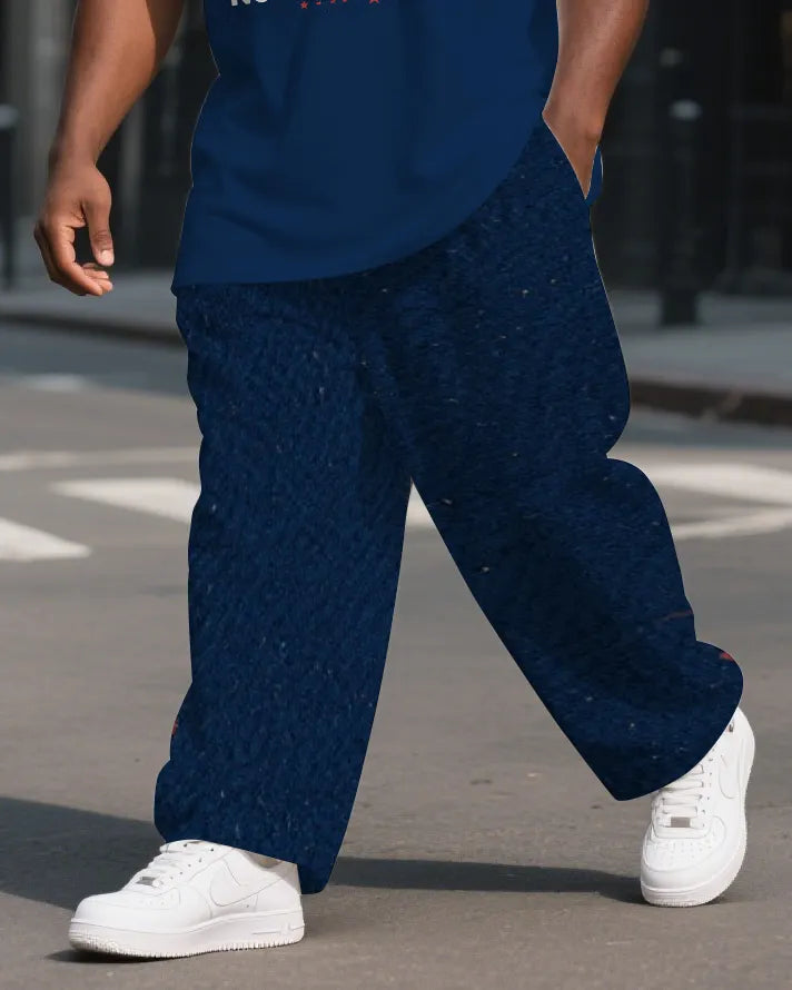 Big & Tall Graphic T-Shirt Pants Set for big men view 3