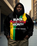 Big & Tall Black Colorblock Graphic Hoodie for big men view 1