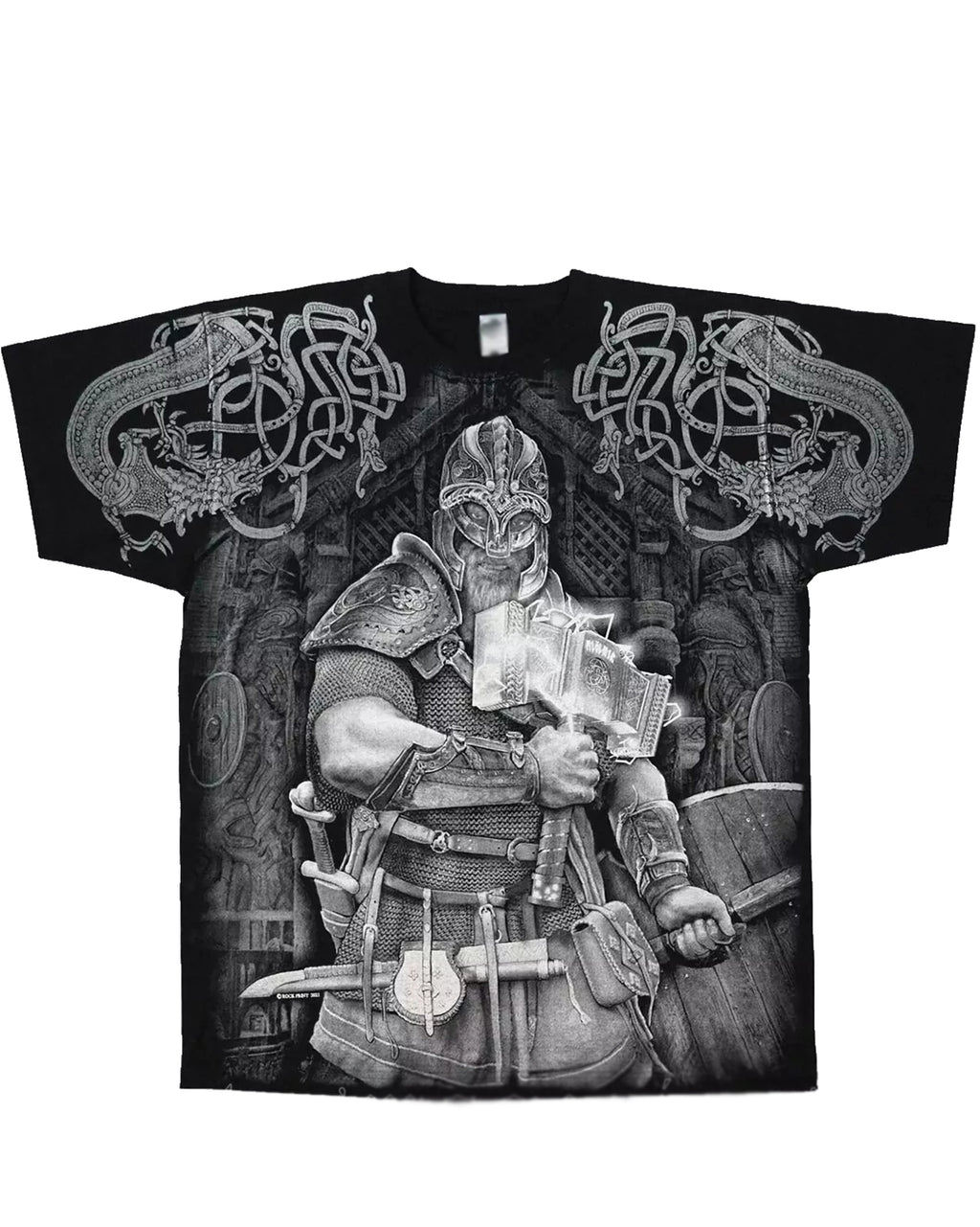 Big & Tall Black Streetwear T-Shirt for big men view 3