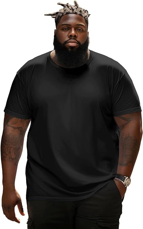 Big & Tall Solid Color T-Shirt for big men view 5