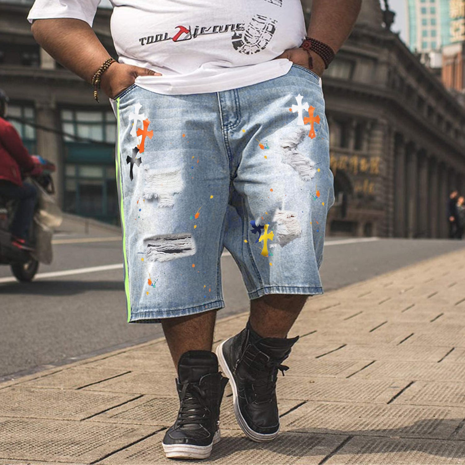 Big & Tall Denim Streetwear Jeans for big men view 1