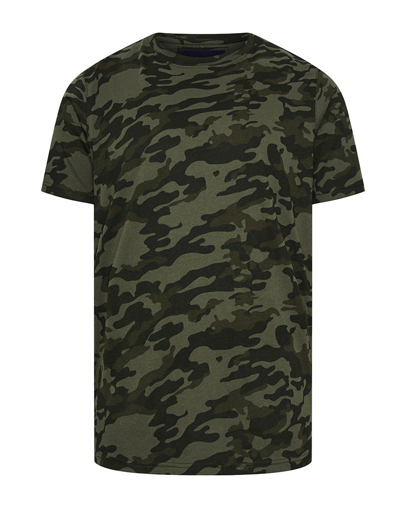 Big & Tall Green Camouflage T-Shirt for big men view 1