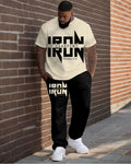Big & Tall Graphic T-Shirt Pants Set for big men view 1
