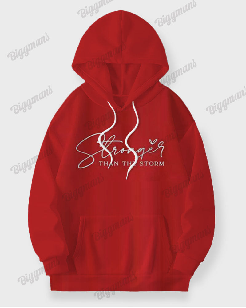 Big & Tall Black Red Graphic Hoodie Sweatpants Set for big men view 3