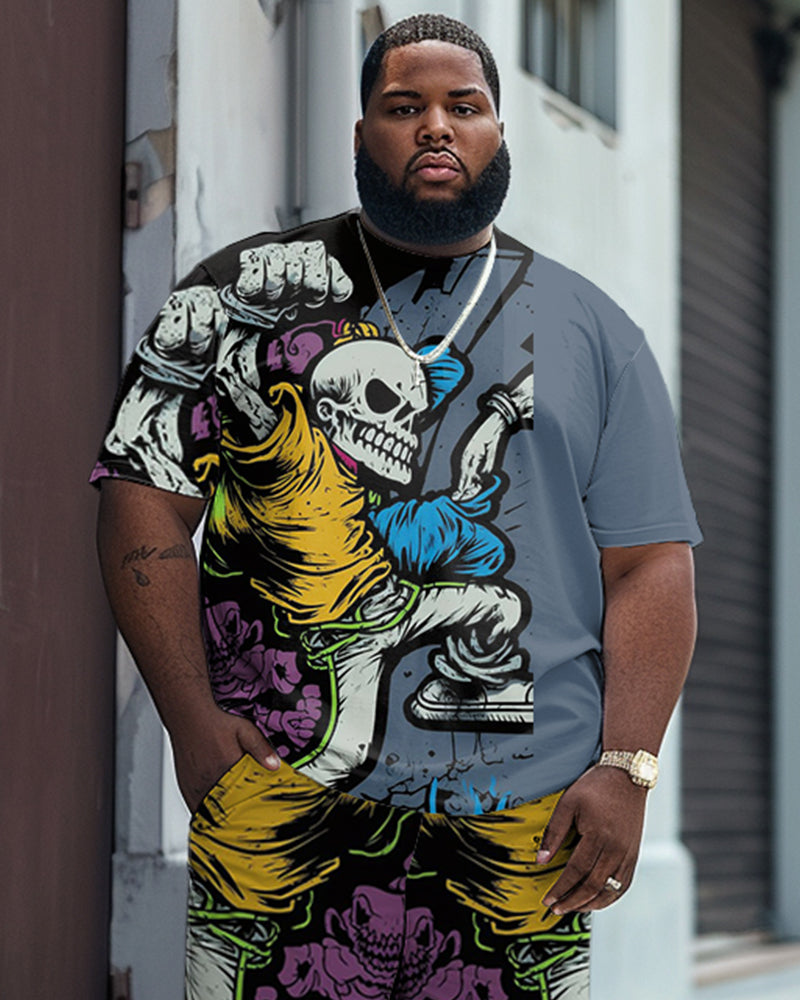 Big & Tall Graphic Skull Jeans for big men view 2