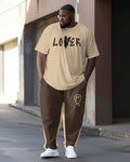 Big & Tall Graphic T-Shirt Pants Set for big men view 1