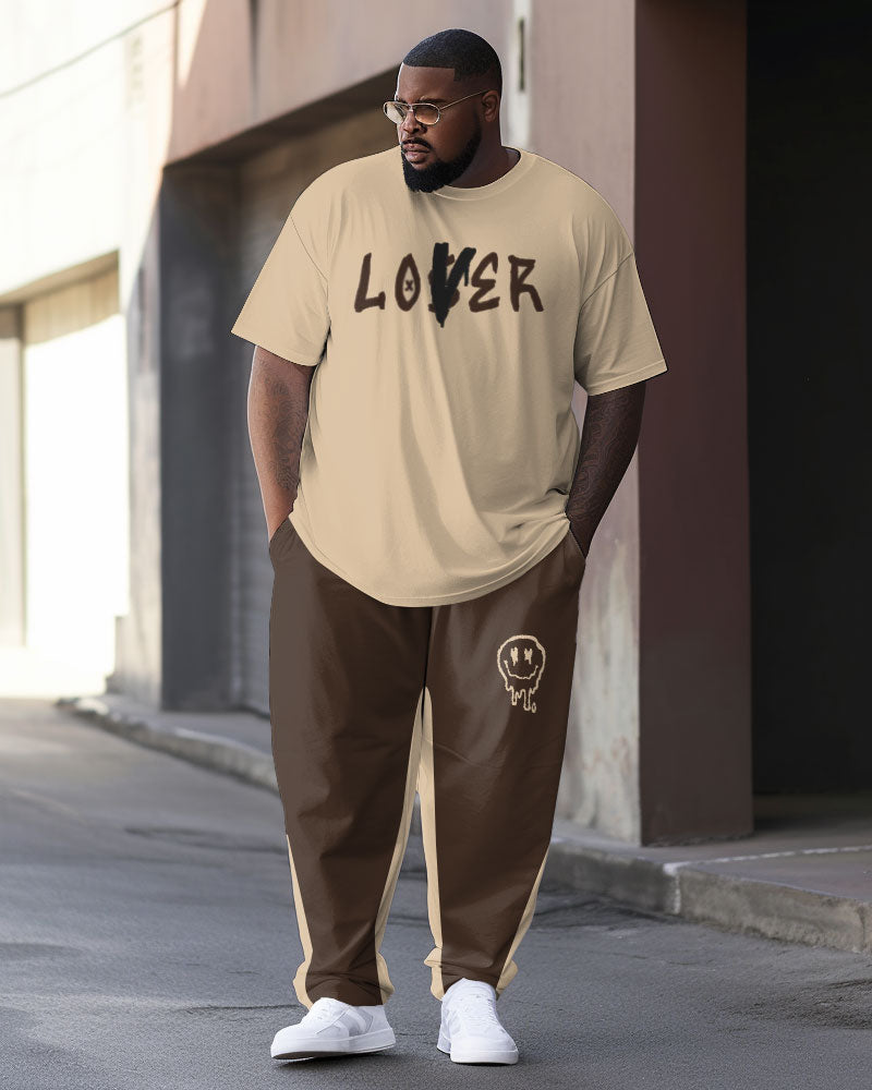 Big & Tall Graphic T-Shirt Pants Set for big men view 1