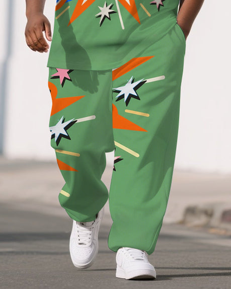Big & Tall Streetwear T-Shirt Pants Set for big men view 3