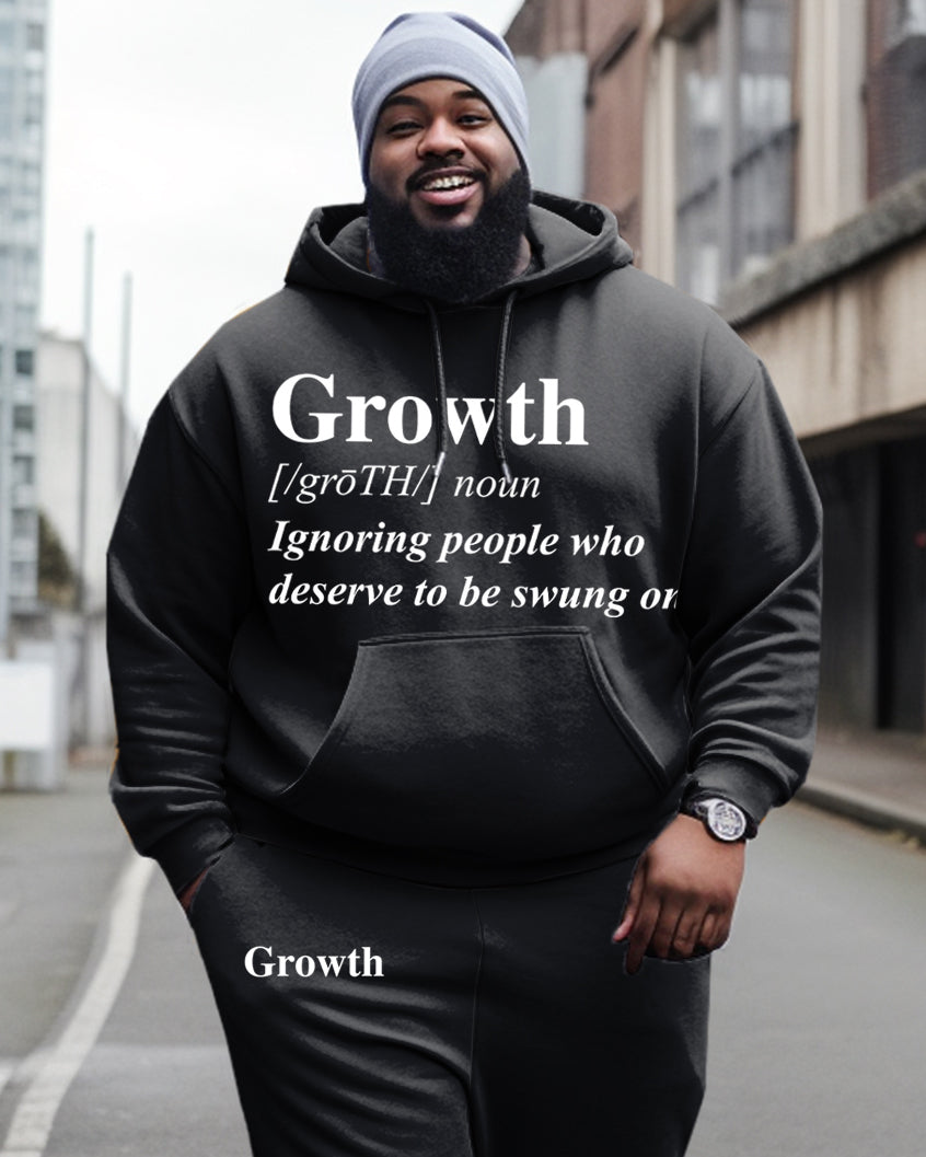 Big & Tall Graphic Hoodie Sweatpants Set for big men view 2