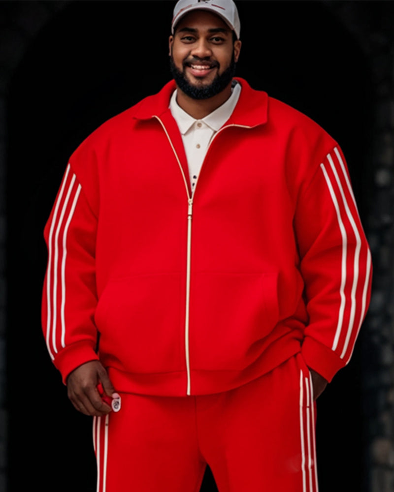 Big & Tall Colorblock Two-piece Set for big men view 2