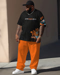 Big & Tall Graphic Graffiti T-Shirt Pants Set for big men view 1