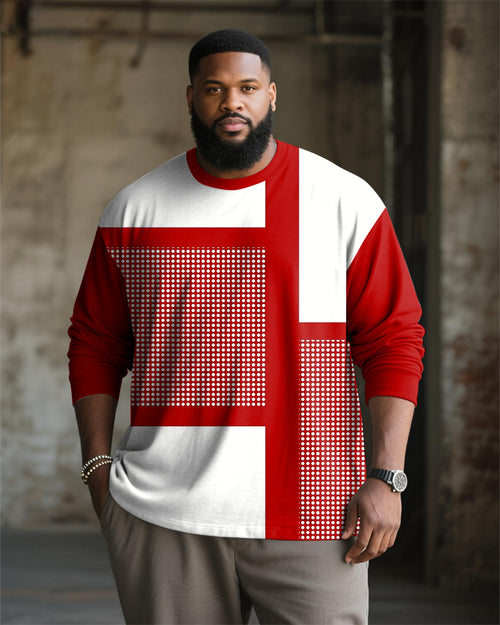 Big & Tall Geometric Graphic T-Shirt for big men view 2