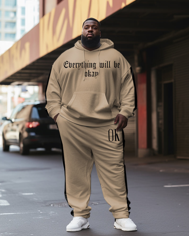 Big & Tall Colorblock Striped Graphic Hoodie for big men view 1
