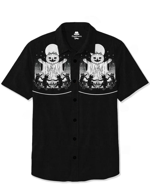 Big & Tall Black Western Graphic T-Shirt Pants Set for big men view 2