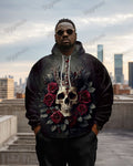 Big & Tall Graphic Skull Hoodie for big men