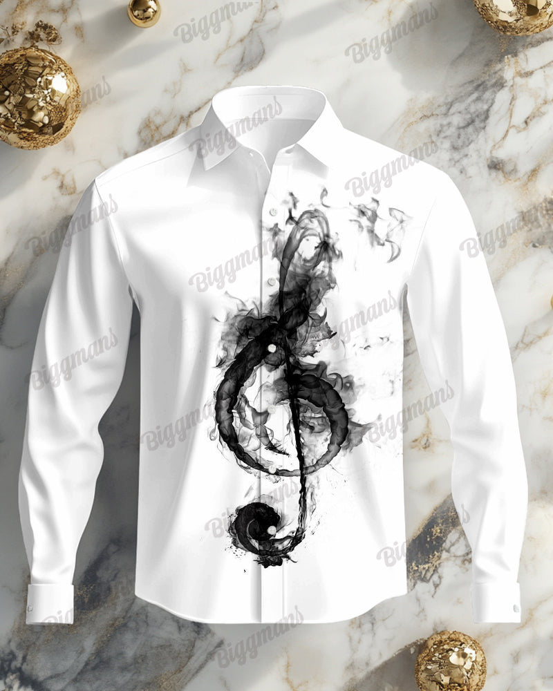 Big & Tall Graphic Splash Ink Long Sleeve Shirt for big men view 2
