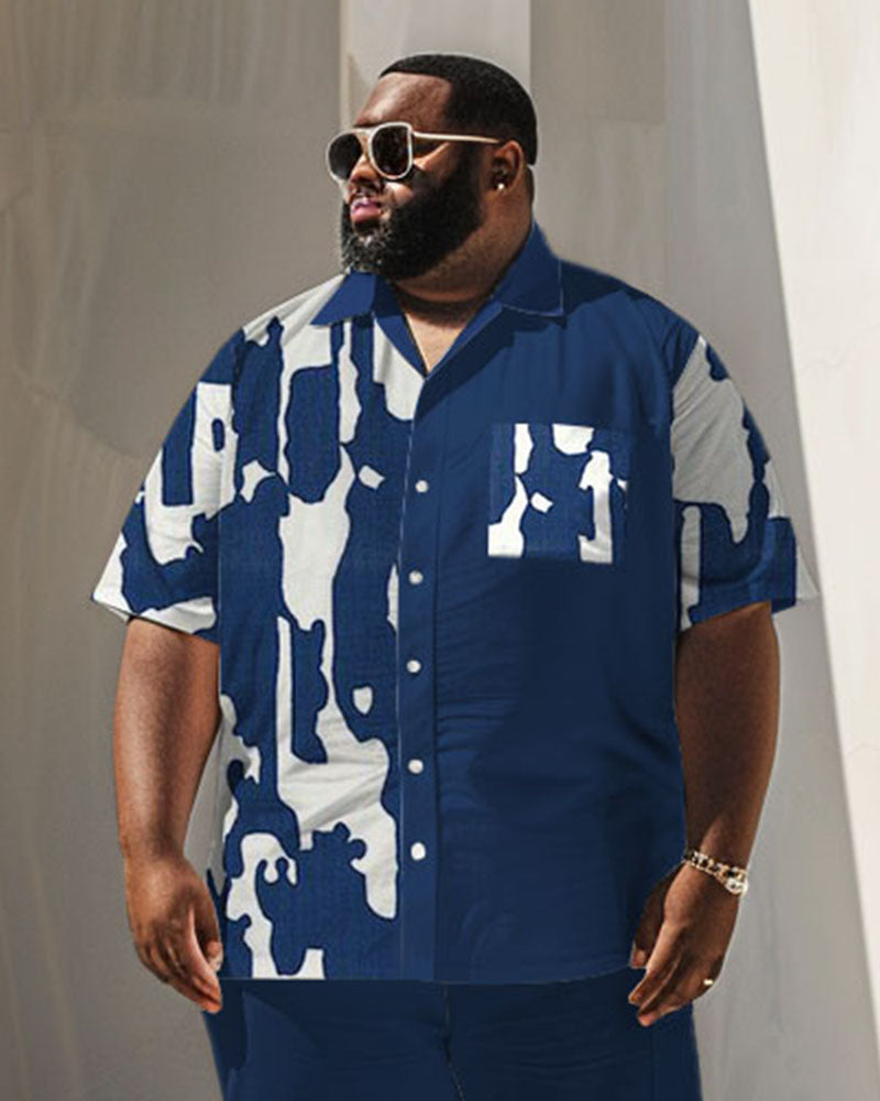 Big & Tall Geometric Graphic Business Casual Jeans for big men view 2