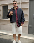 Big & Tall Business Casual Streetwear Shirt Pants Set for big men view 1