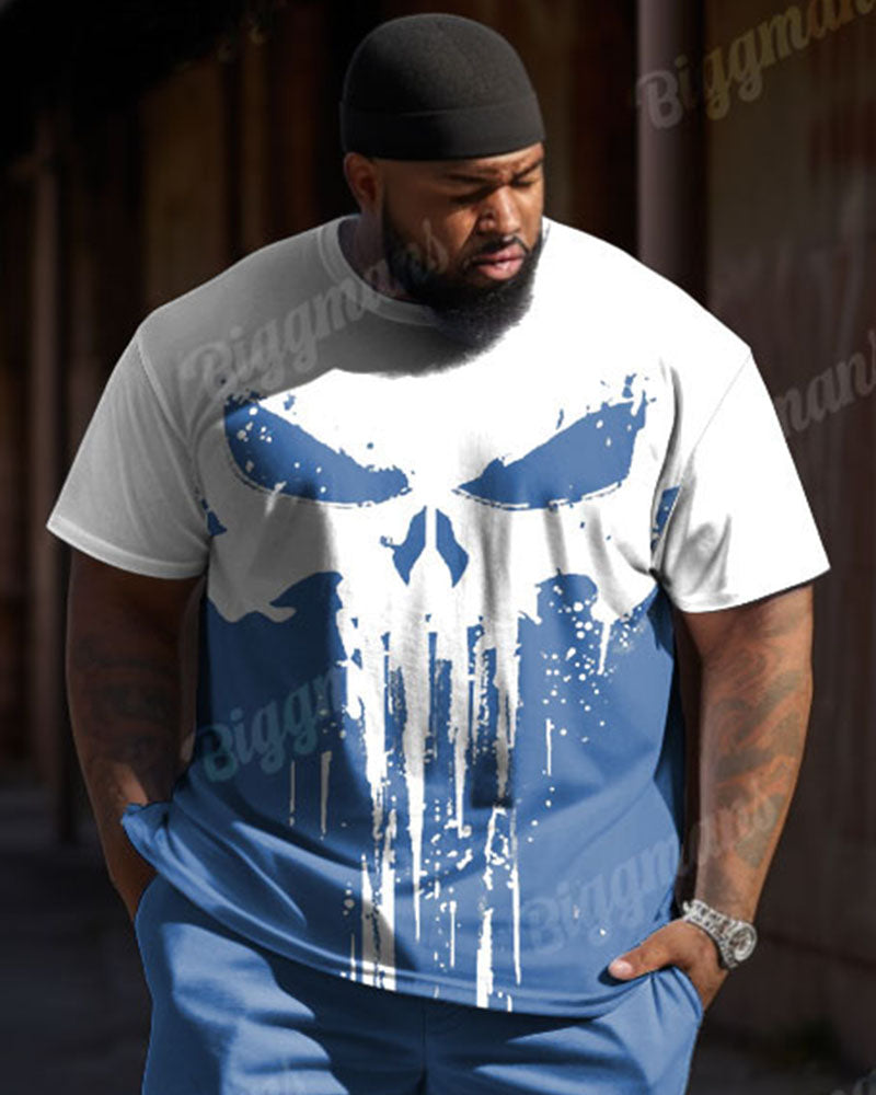 Big & Tall Graphic Graffiti T-Shirt Pants Set for big men view 7