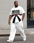 Big & Tall Streetwear T-Shirt Pants Set for big men view 1