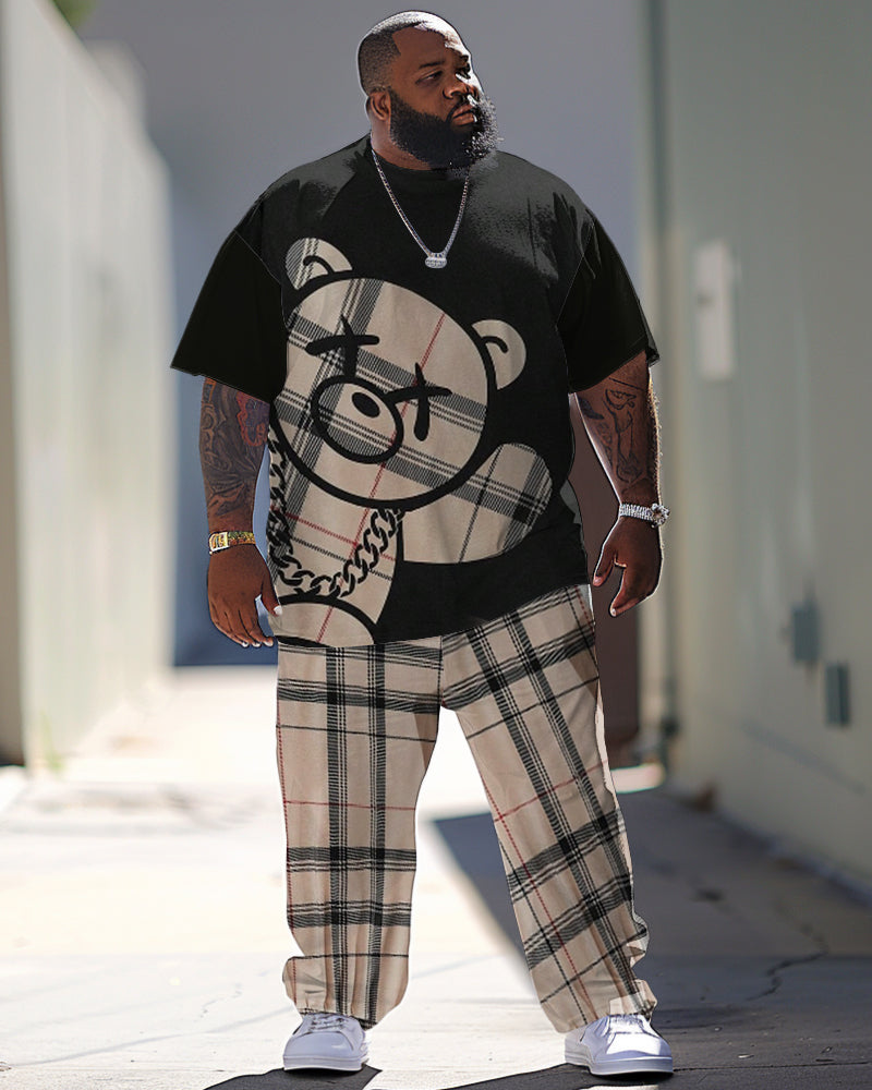 Big & Tall Graphic T-Shirt Pants Set for big men view 1