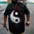 Big & Tall Black Streetwear T-Shirt for big men