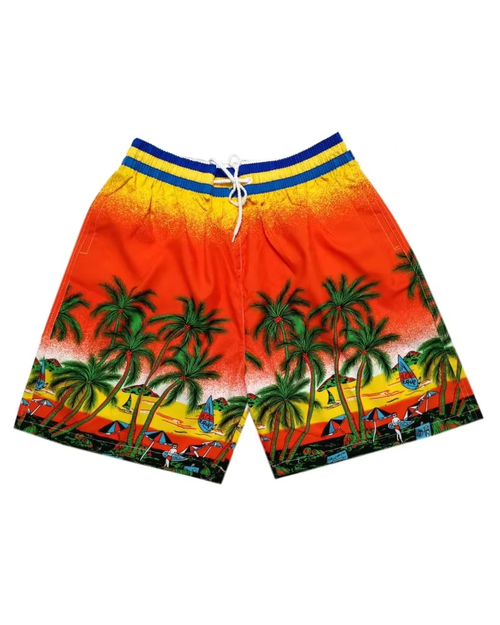 Big & Tall Hawaiian Gradient Shorts for big men