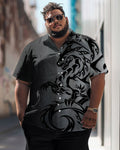 Big & Tall Gradient Short Sleeve Shirt for big men