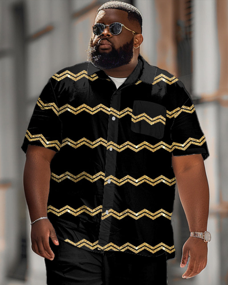 Big & Tall Geometric Graphic Jeans for big men view 2