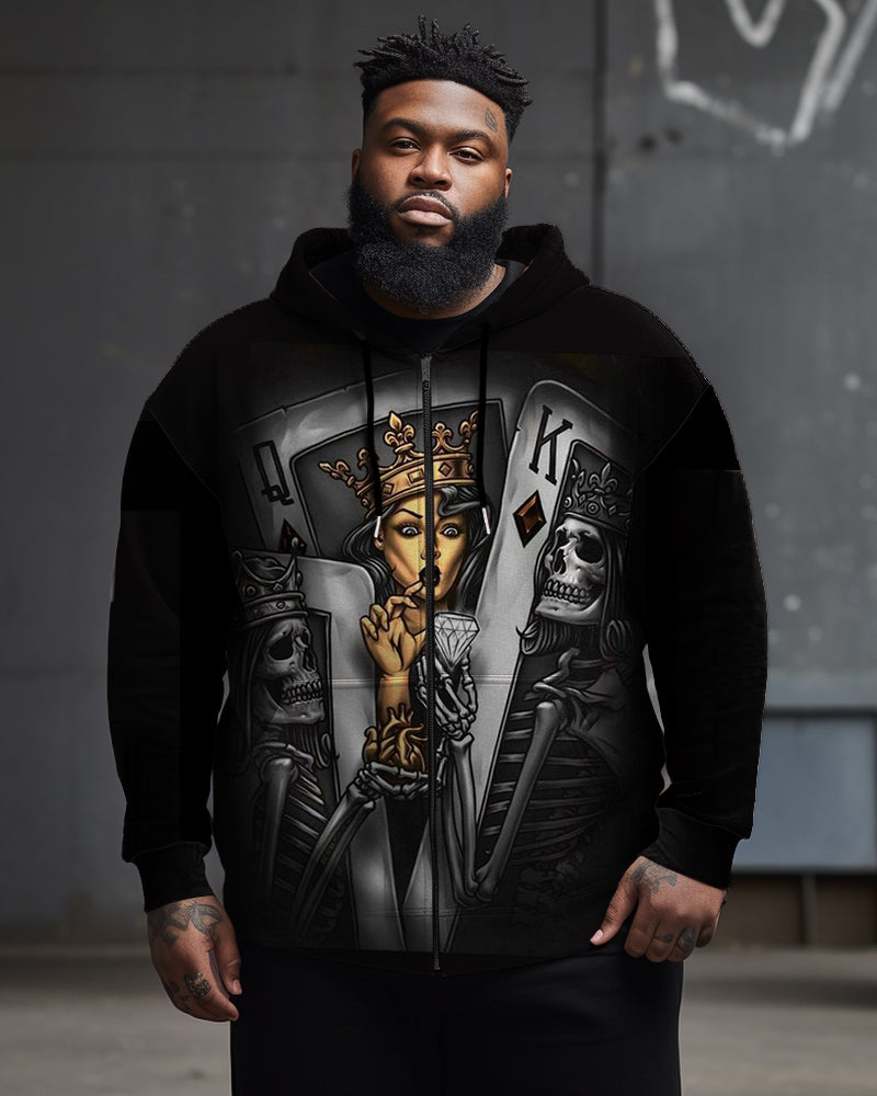 Big & Tall Skull Hoodie for big men