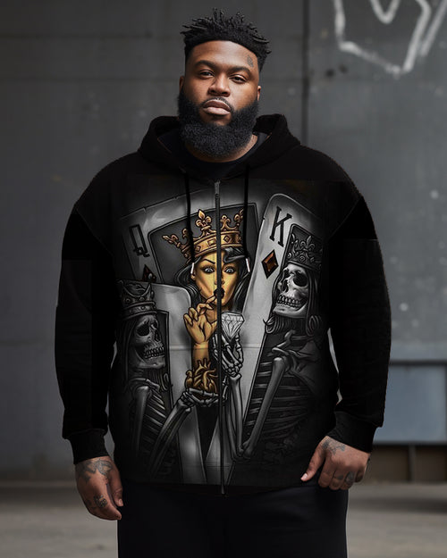 Big & Tall Skull Hoodie for big men