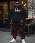Big & Tall Graphic Hoodie Sweatpants Set for big men view 1