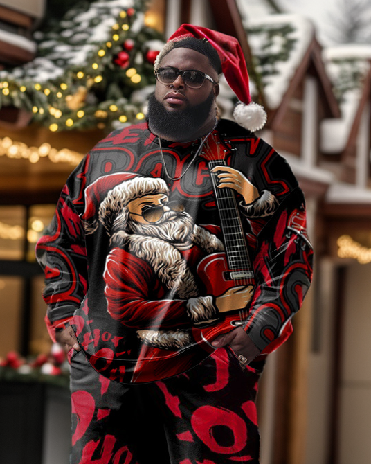 Big & Tall Streetwear Two-piece Set for big men view 2