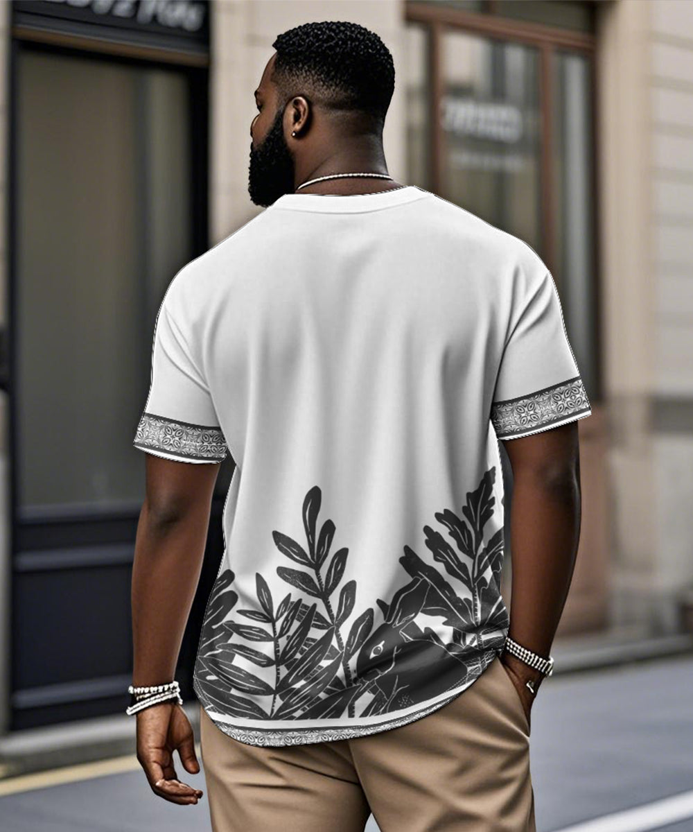 Big & Tall Hawaiian Graphic T-Shirt for big men view 2