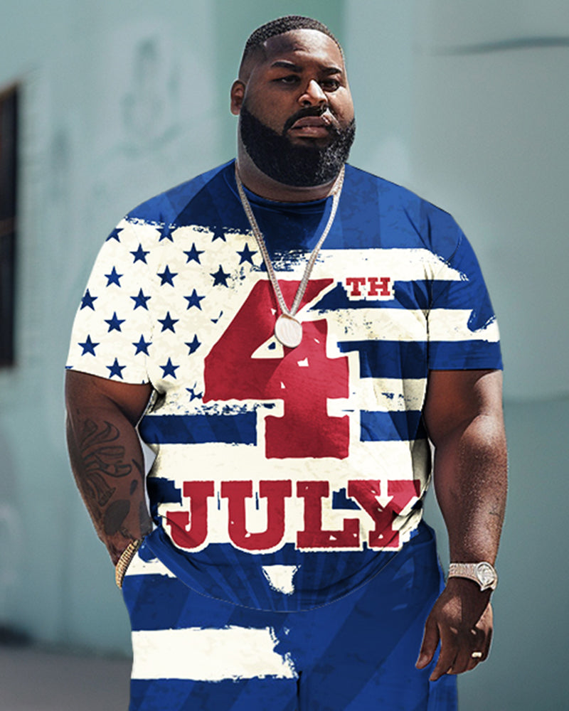 Big & Tall Graphic Two-piece Set for big men view 2