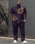 Big & Tall Graphic Floral T-Shirt Pants Set for big men view 1