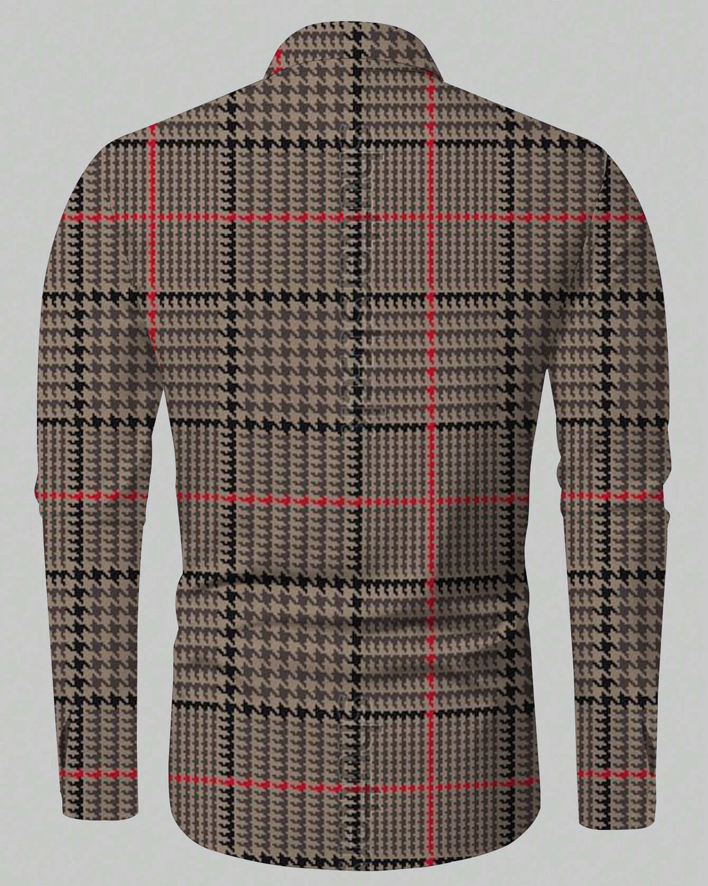 Big & Tall Plaid Vintage Long Sleeve Shirt for big men view 3