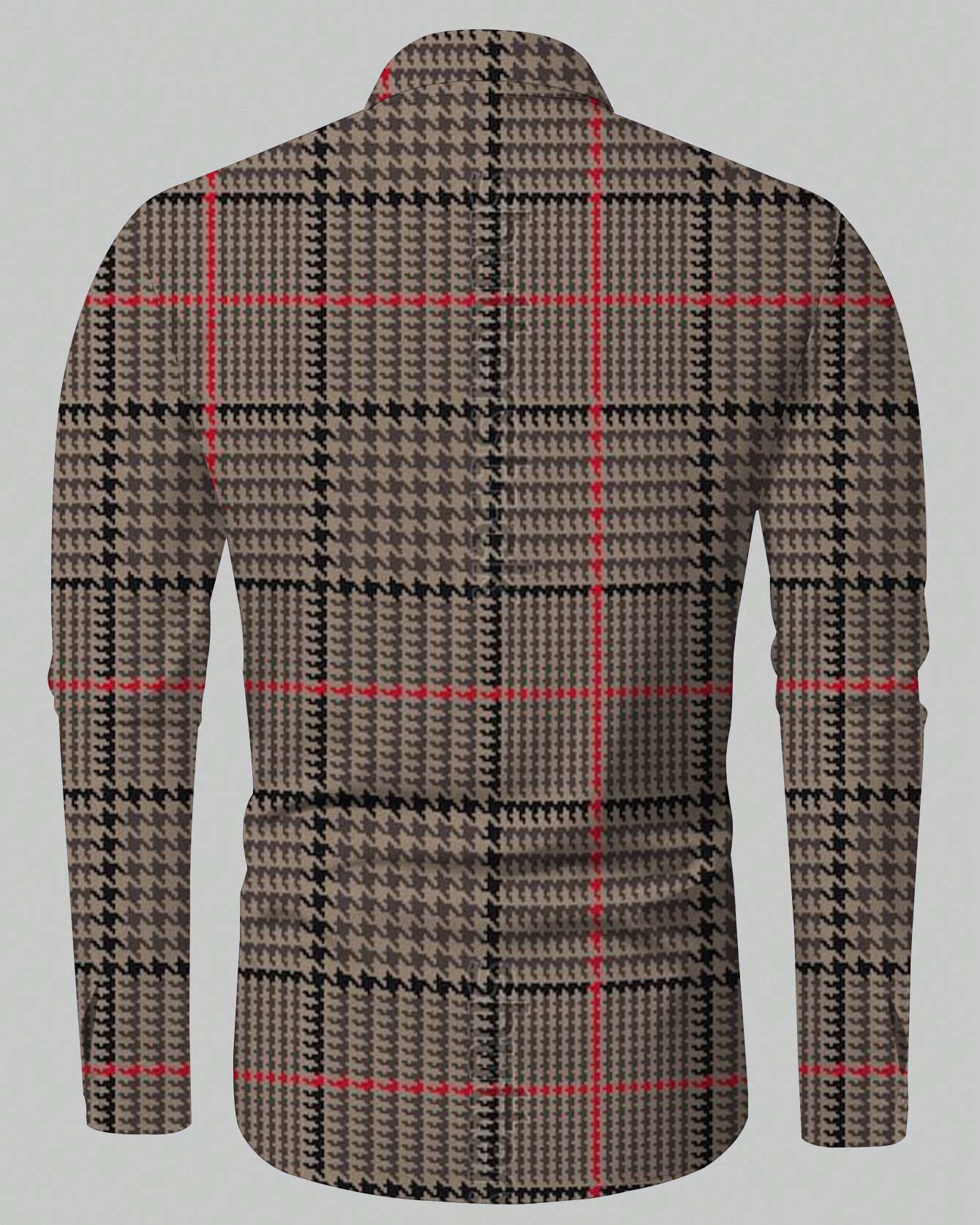 Big & Tall Plaid Vintage Long Sleeve Shirt for big men view 3